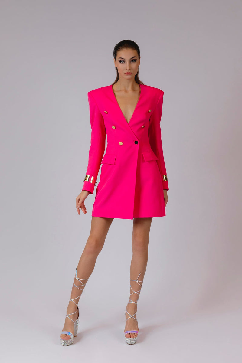 Pink Fluo Jacket-Dress