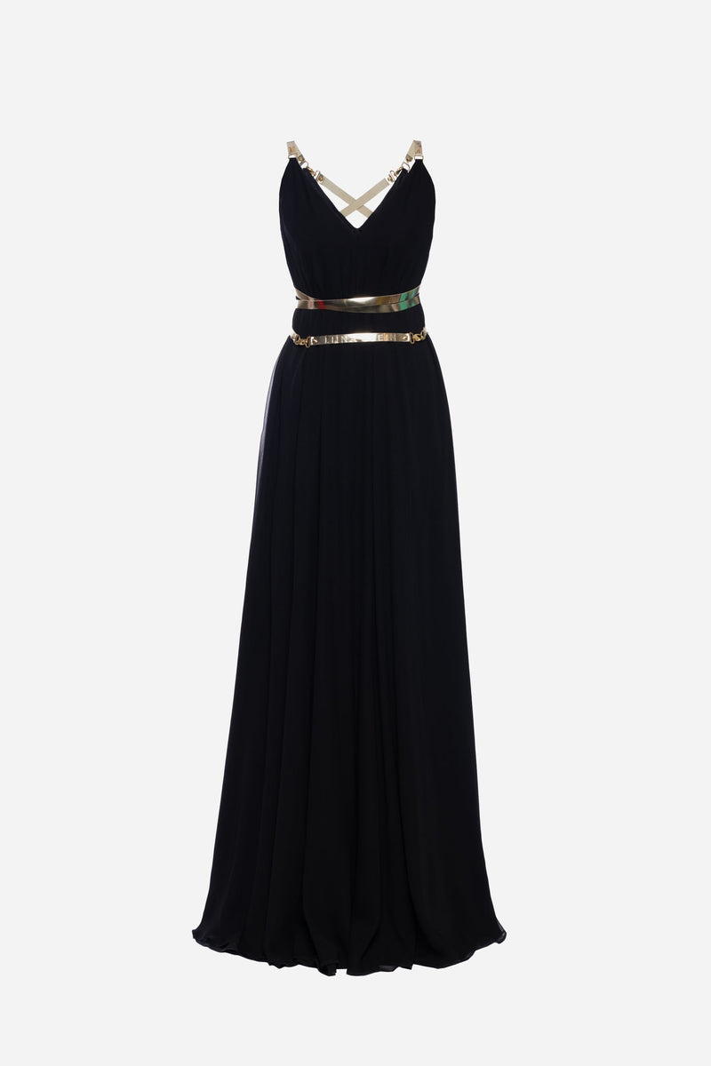 Annabel Noir Silk Dress